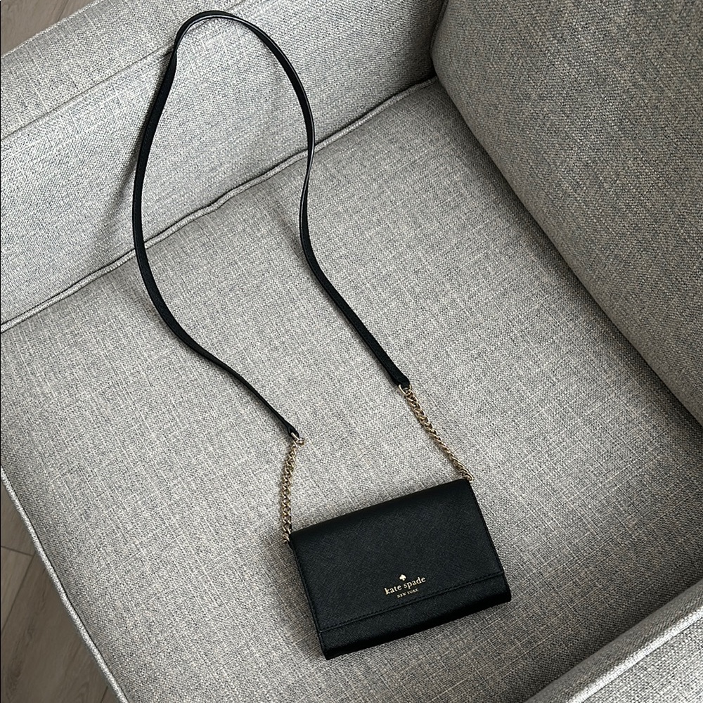 Kate Spade Black Leather Crossbody Bag